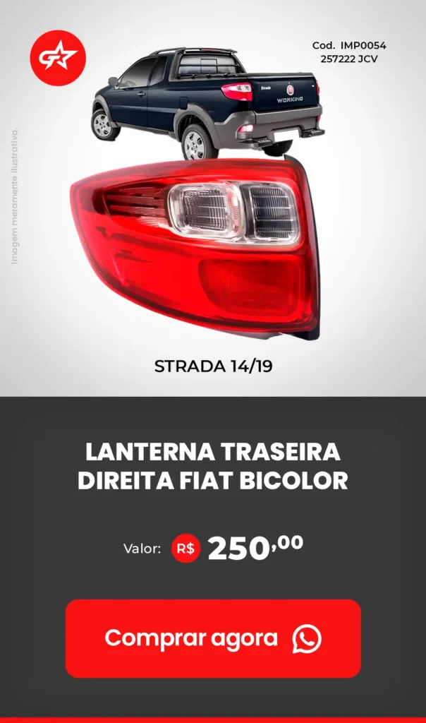 LANTERNA TRASEIRA DIREITA FIAT BICOLOR