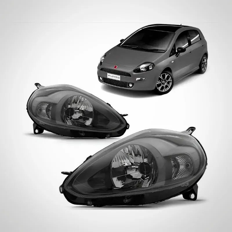 Farol Fiat Punto 13/17 (Máscara Cinza)